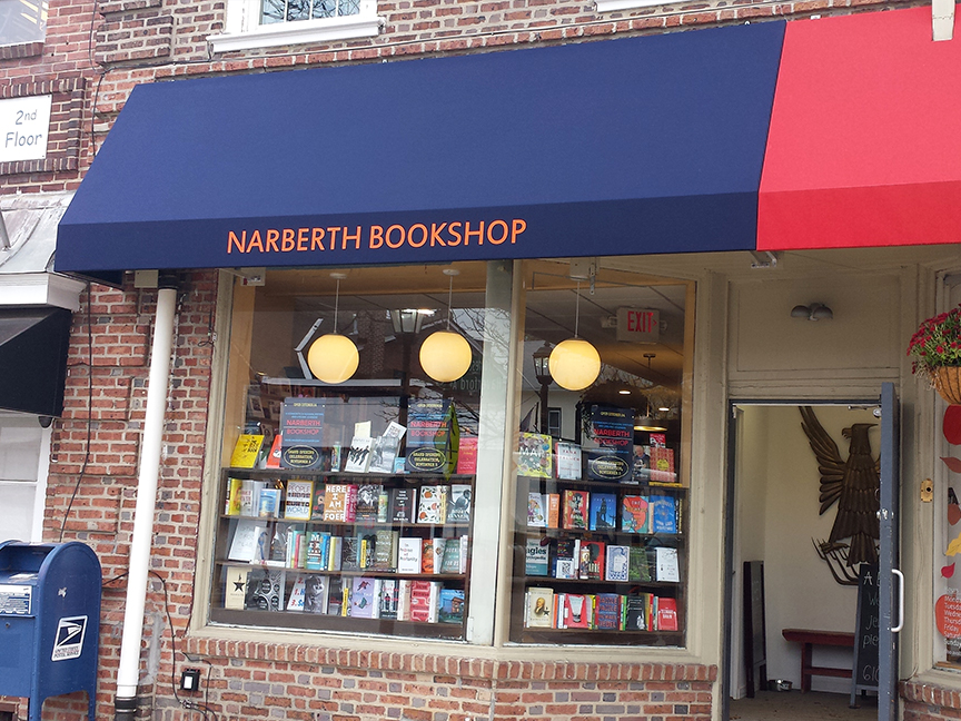 commercial awning for narberth bookstore in narberth, PA