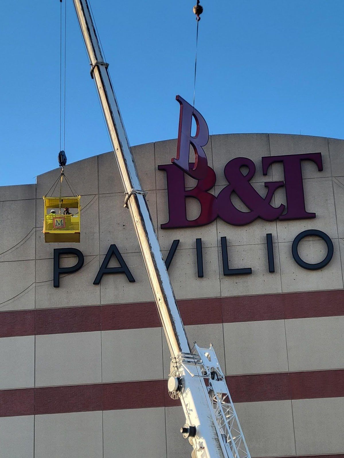 End of an Era, Martino Signs Removes the BB&T Letters in Camden, NJ for New Sponsor.
