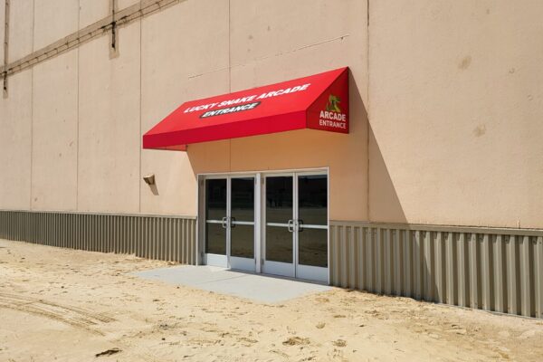 VINYL AWNING WITH DIGITALLY PRINTED GRAPHICS